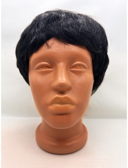 Siyah Renk Kısa Kesim İçi Astarlı Erkek Peruğu