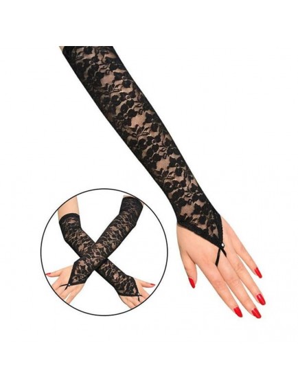 Parmak Askılı Zarif Dantel Eldiven