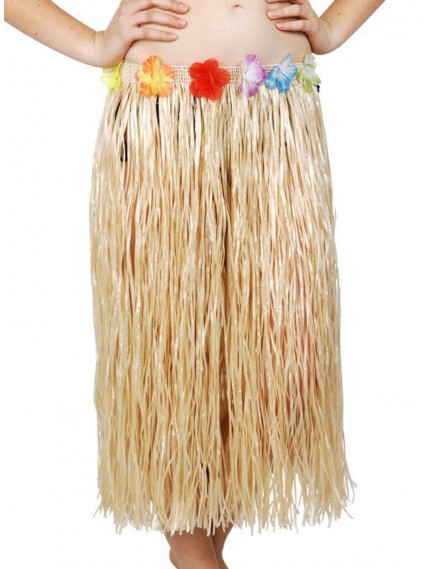 Hawaii Tarzı Hula Eteği – 60 cm Hasır Natural Etek