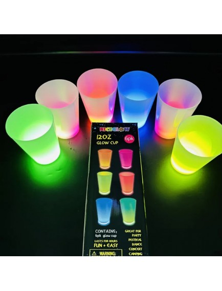 Glow Partisi Bardakları 6 Renk 6 Adet