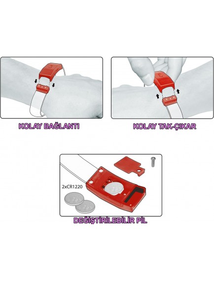 Festival & Parti LED Bileklik 3 Farklı Mod Işıklı 1 Adet