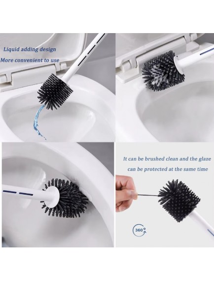 Deterjan Hazneli Silikon Tuvalet Fırçası