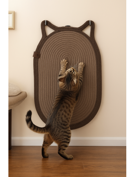 Mikopet Dekoratif Kedi Kulaklı Tırmalama Paspası