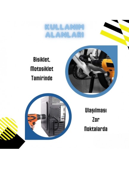 Esnek Şaftlı Tornavida Ucu Seti