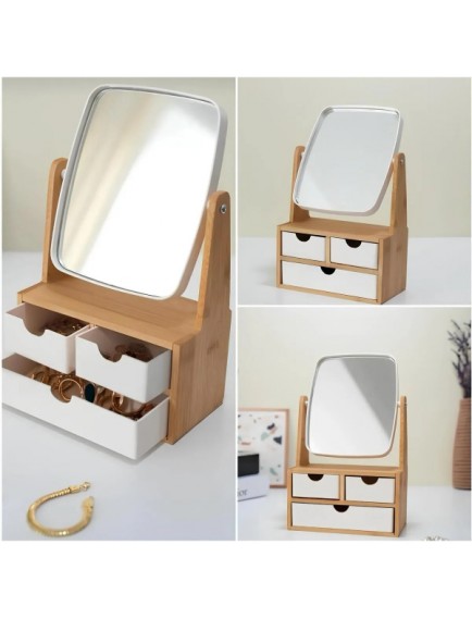 Ahşap 3 Çekmeceli Ayna