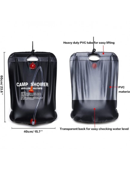 20 Litre Solar Isıtıcılı Kamp Duş Torbası