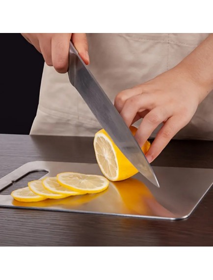 3'lü Paslanmaz Çelik Kesme Tahtası Seti