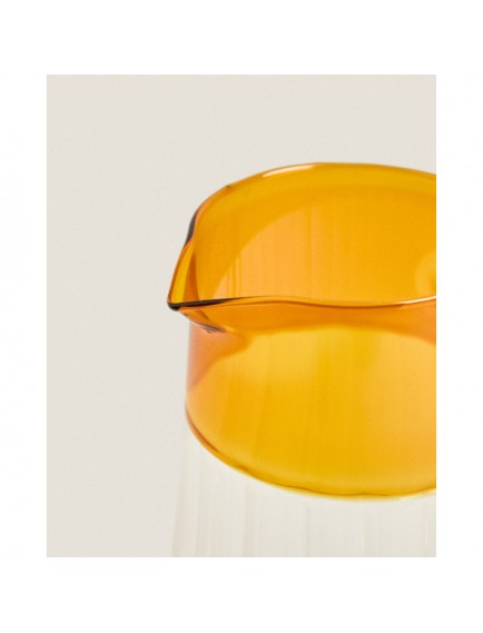 Turuncu Detaylı Cam Sürahi 1600 ml