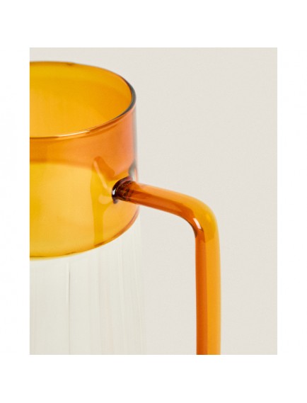 Turuncu Detaylı Cam Sürahi 1600 ml