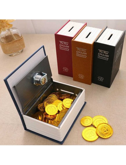 Kitap Şeklinde Mini Boy Kilitli Kasa Kumbara