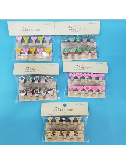 Ahşap Notluk İpli Mandal