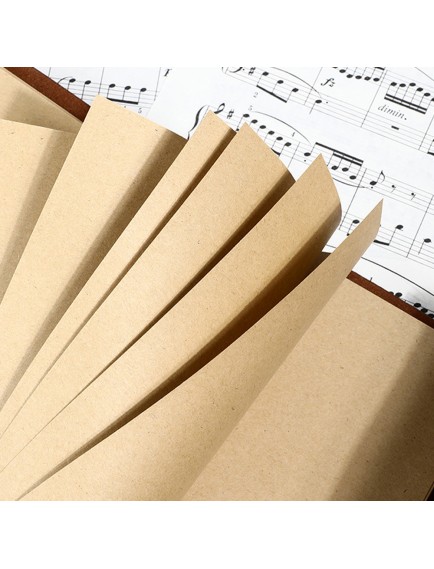 Deri Yaprak Desenli Defter Küçük Boy