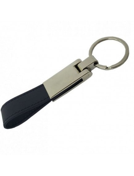 Siyah Deri Metal Anahtarlık