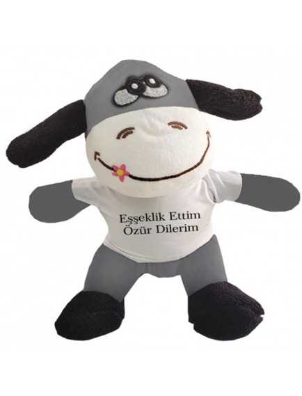 Oyuncak Peluş Eşeklik Ettim Tişörtlü Eşek