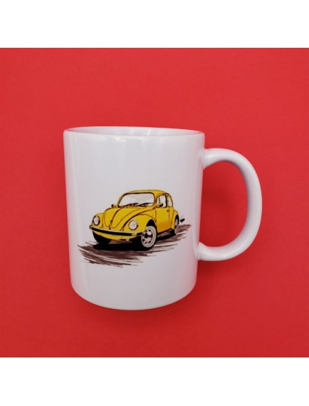 Sarı Vosvos Tasarım Kupa Bardak