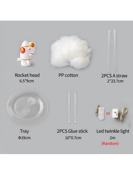 Kendin Yap Uçan Astronot Tasarımlı Gece Lambası