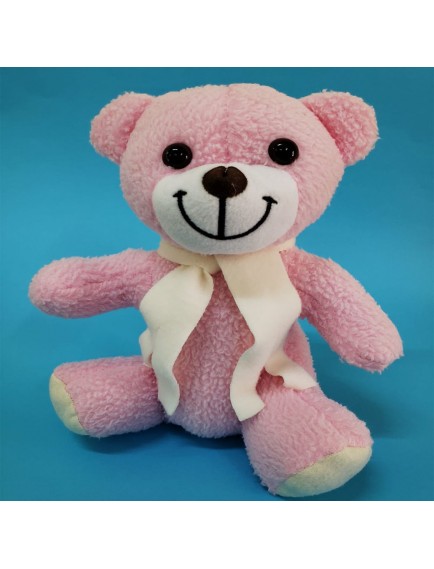 Pembe Peluş Atkılı Oyuncak Ayıcık