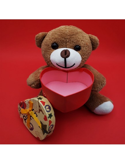 Hediyelik Kahverengi Kutulu Ayıcık