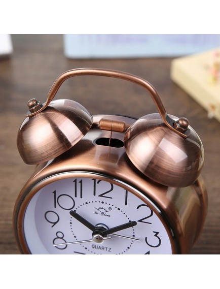 Bakır Metal Alarmlı Masa Saati