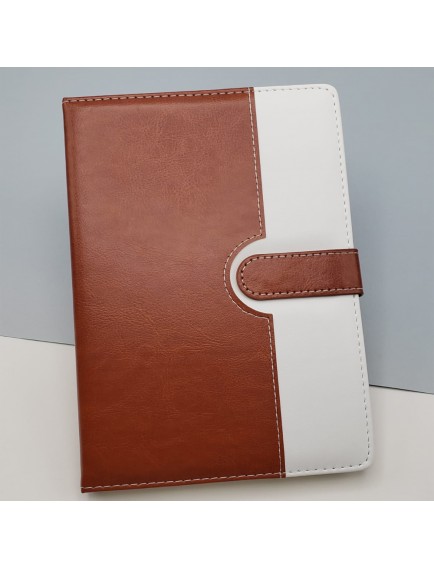 Tarihsiz Ajanda Defter Kahverengi Beyaz Renk