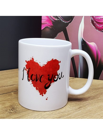 I Love You Tasarımlı Kupa Bardak