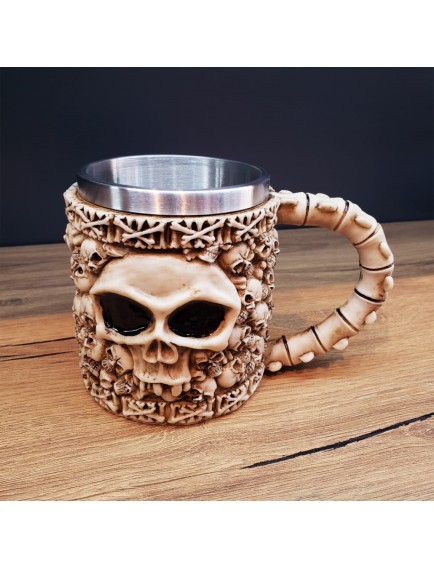 3D Tasarımlı İskelet Kupa Bardak