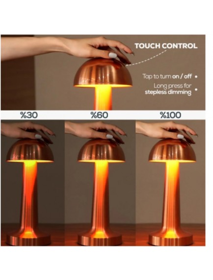 Mantar Dokunmatik LED Masa Lambası
