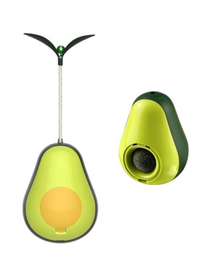 Avokado Şeklinde Kedi Naneli ve Mama Hazneli Kedi Oyuncağı