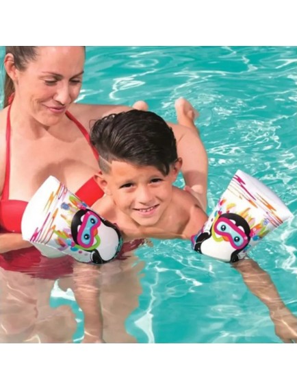 Sevimli Hayvan Desenli Büyük Çocuk Deniz Kolluğu (6-12 Yaş)