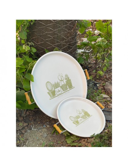 İkili Yuvarlak Sunum Tepsisi Seti