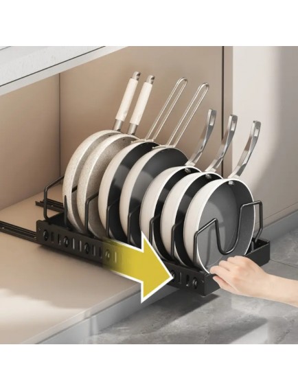 Teleskopik Raylı Tava Tencere Organizeri