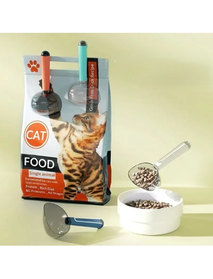 Klipsli Ölçekli Kedi Köpek Mama Küreği