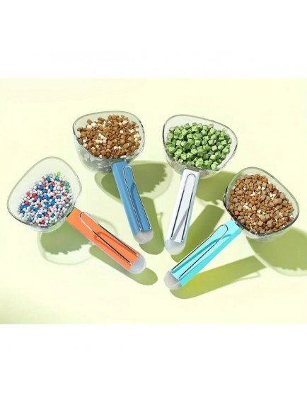 Klipsli Ölçekli Kedi Köpek Mama Küreği