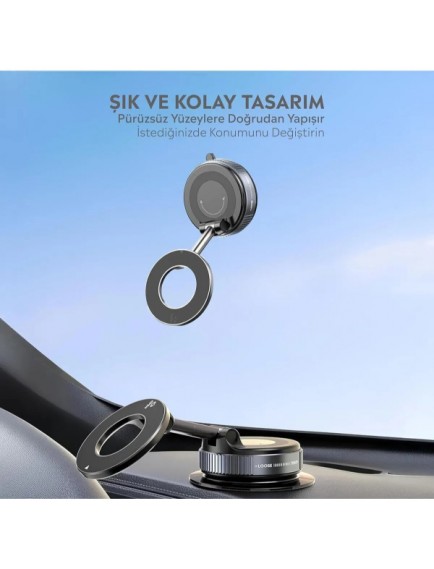 Vakumlu Manyetik Araç İçi Telefon Tutucu