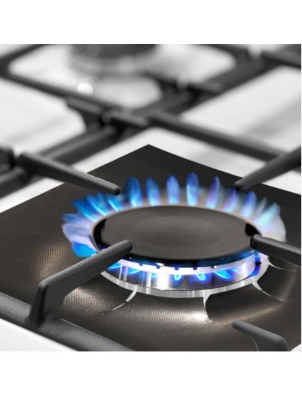 Siyah Renk Ocak Koruyucu Folyo Yanmaz Yapışmaz 4'lü Set