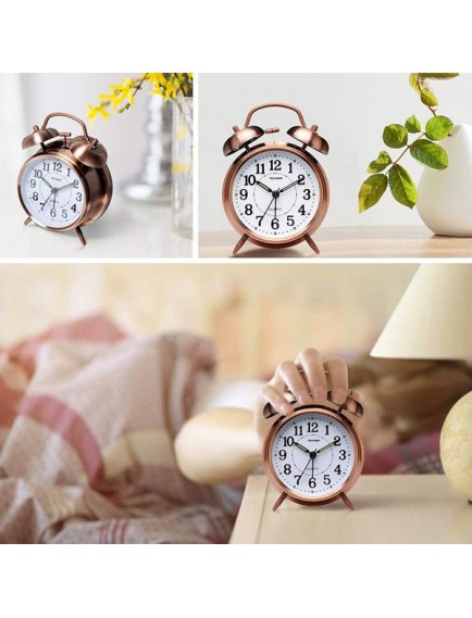Nostaljik Metal Çalar Masa Saati Orta Boy