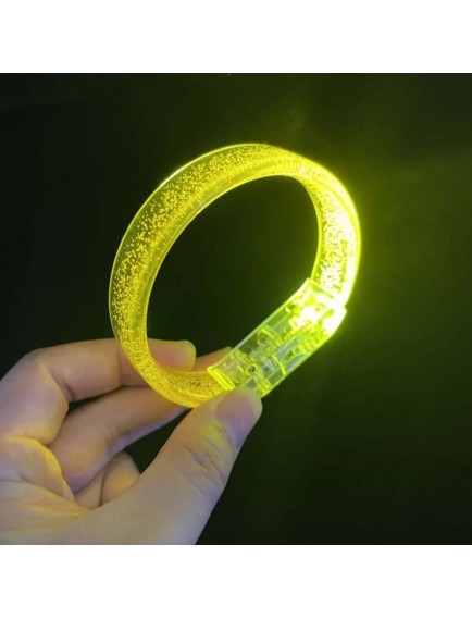 Sarı Led Işıklı Baskı Yapılabilen Pilli Bileklik Bilezik