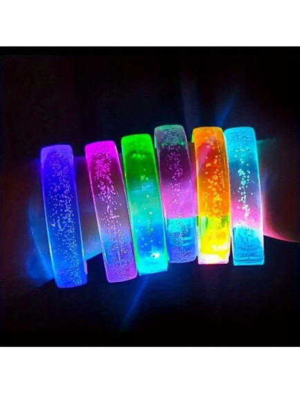 Beyaz-Gümüş Led Işıklı Baskı Yapılabilen Pilli Bileklik Bilezik