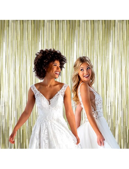 Mat Altın Püsküllü Kapı Perdesi