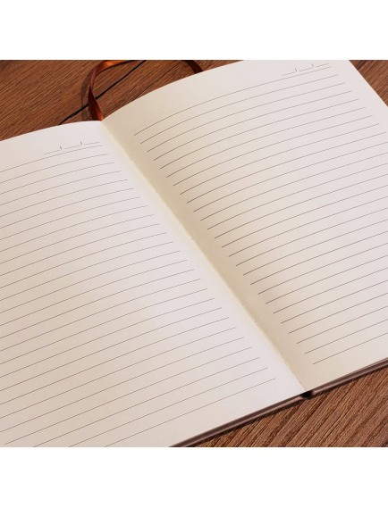 Somon Rengi Desenli Deri Defter