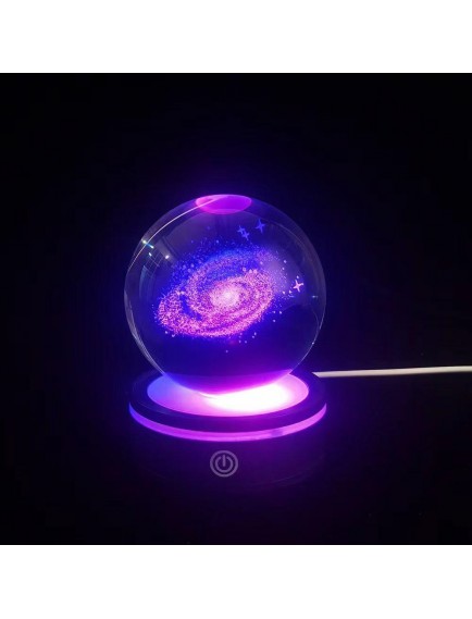 USB'li Samanyolu Tasarımlı Dönen Cam Küre