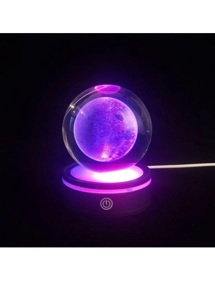 USB'li Dolunay Tasarımlı Dönen Cam Küre