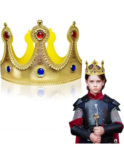 Altın Renk Eva Malzemeden İmal Çocuk Kral Tacı 57 cm