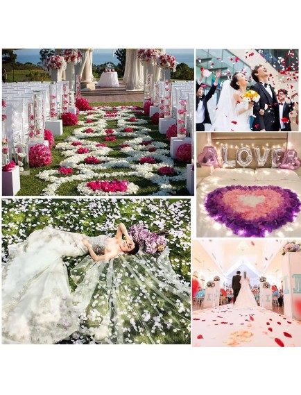 Beyaz Renk Gül Yaprağı - 5 Paket 500 Adet