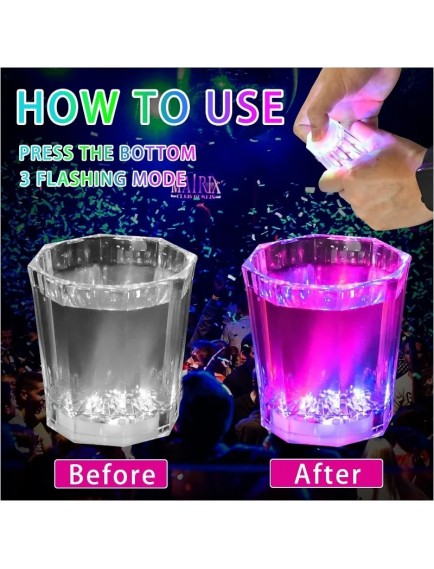 LED Işıklı Eğlence Bardak Seti 12 Adet