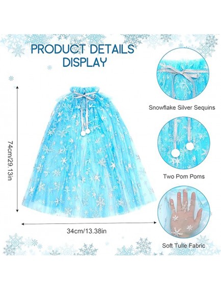Karlar Ülkesi Elsa Frozen Mavi Pelerin – 80 cm Çocuk Pelerini