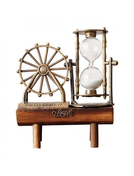 Dekoratif Dönme Dolap Biblolu Kum Saati