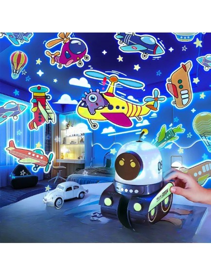 Robot Tasarımlı Projektör Gece Lambası