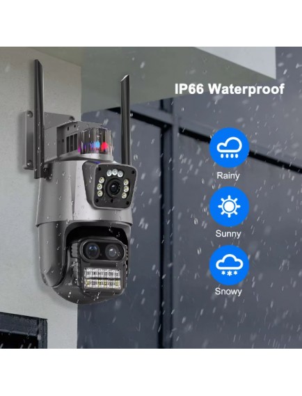 3 Lens Wi-Fi Güvenlik Kamerası