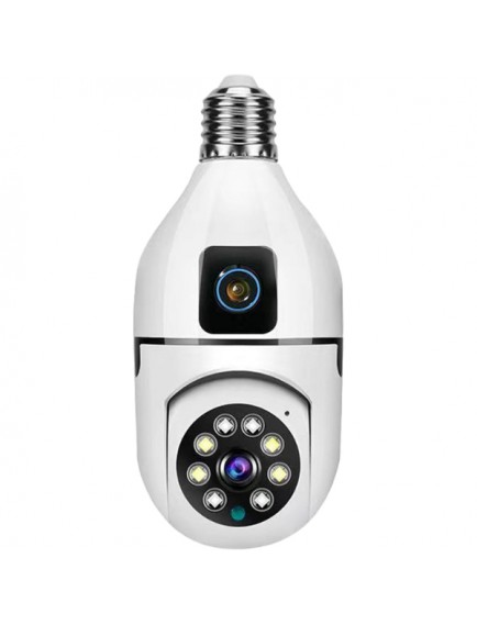 Çift Lensli Duy Girişli Kablosuz Ampul Kamera